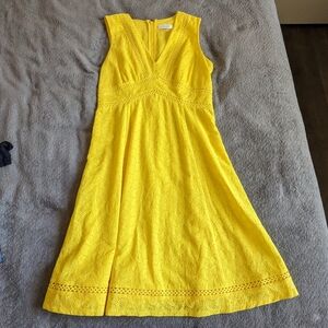 Calvin Klein Yellow Midi Dress